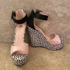 Madison platform wedge sandals NIB